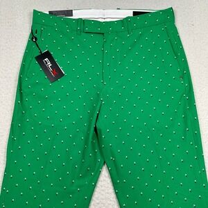RLX Ralph Lauren Golf Pant Mens 34x32 Tailored Fit Performance Green Geometric